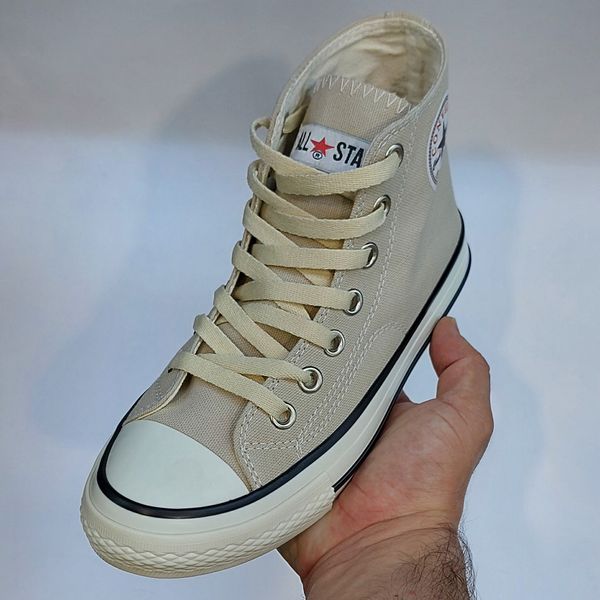 کتونی آلستار کانورس ساق بلند کرم با کیفیت