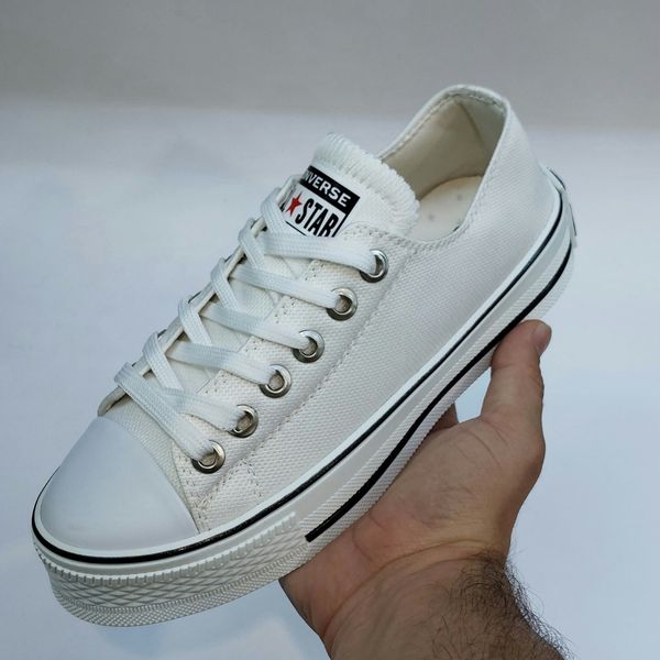 کتونی آلستار کانورس ساق کوتاه سفید با کیفیت