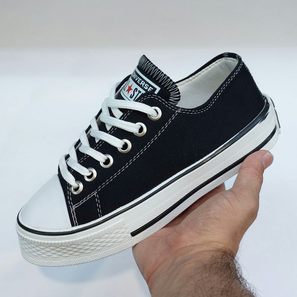 کتونی آلستار کانورس ساق کوتاه مشکی با کیفیت