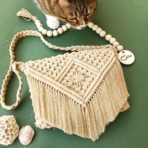 کیف مکرومه بافی زنانه طرح مانا