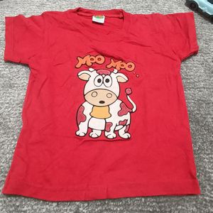 تیشرت بچه گانه نخ پنبه چاپ مخمل