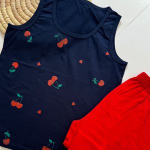 خرید اینترنتی تاپ و شلوارک نخ پنبه