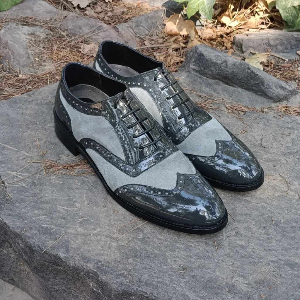 مشخصات کفش مردانه مجلسی چرم طبیعی مدل نیلسون ورنی ایتالیایی و اشبالت