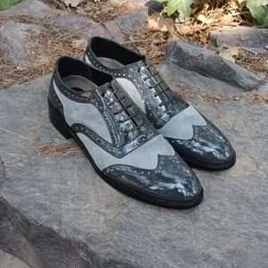 مشخصات کفش مردانه مجلسی چرم طبیعی مدل نیلسون ورنی ایتالیایی و اشبالت