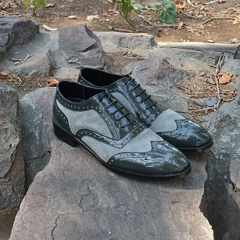 خرید آنلاین کفش مردانه مجلسی چرم طبیعی مدل نیلسون ورنی ایتالیایی و اشبالت