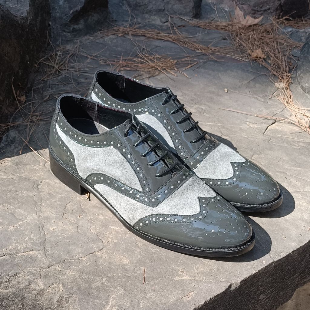 مشخصات کفش مردانه مجلسی چرم طبیعی مدل نیلسون ورنی ایتالیایی و اشبالت