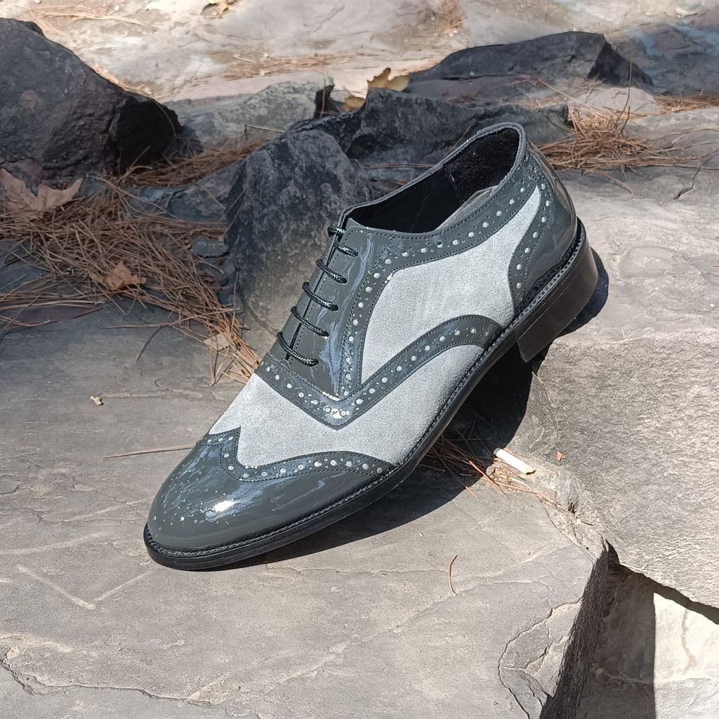 خرید آنلاین کفش مردانه مجلسی چرم طبیعی مدل نیلسون ورنی ایتالیایی و اشبالت