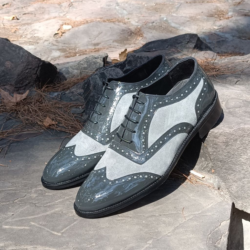 قیمت ارزان کفش مردانه مجلسی چرم طبیعی مدل نیلسون ورنی ایتالیایی و اشبالت