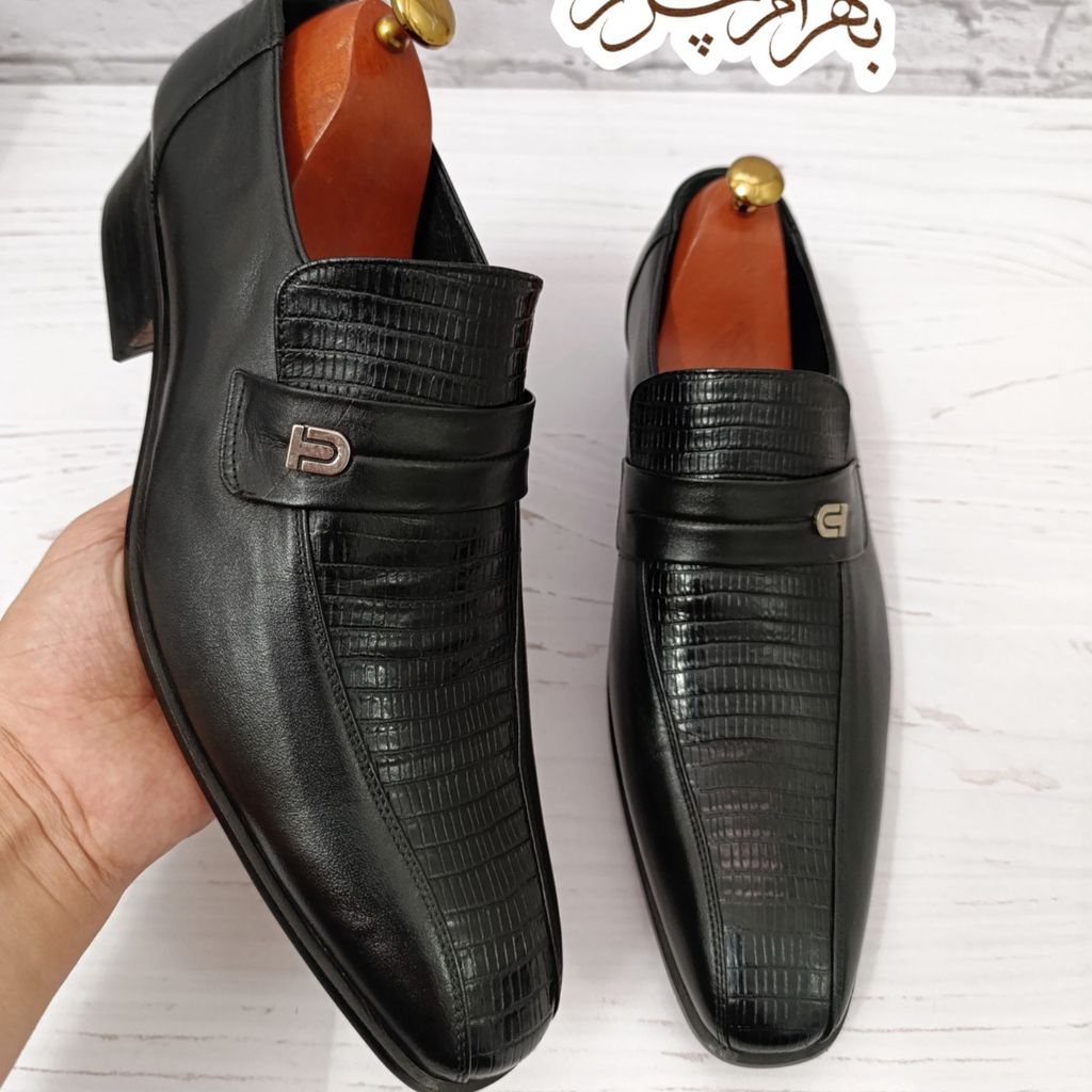 خرید اینترنتی کفش مردانه زیره چرم طبیعی گاومیش مدل دالاس تک سایز