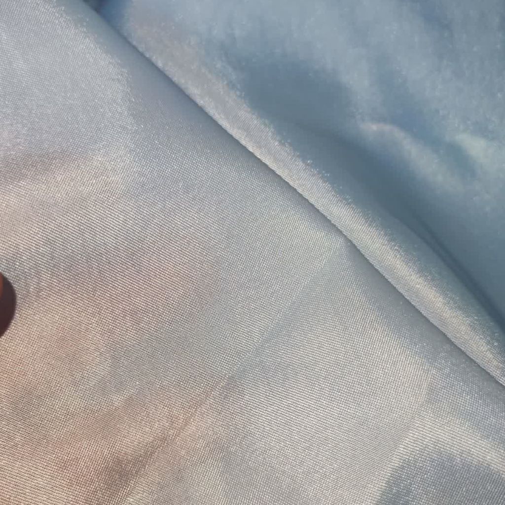 قیمت ارزان پارچه حریر رنگ ابی اسمانی عرض 3 متر