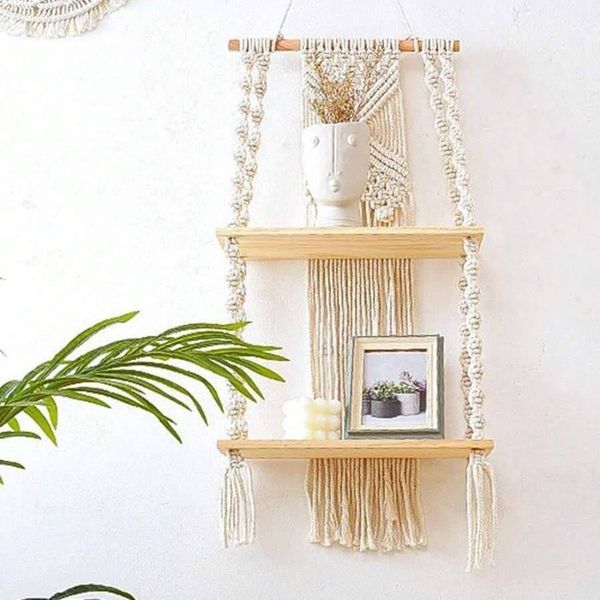 شلف دو طبقه مکرومه بافی طرح یارا