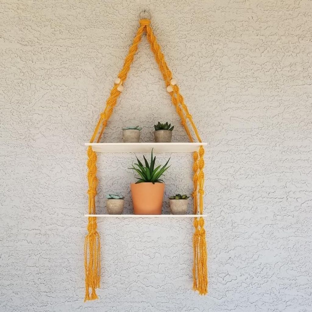 خرید آنلاین شلف دو طبقه مکرومه ارسال رایگان طرح طهورا