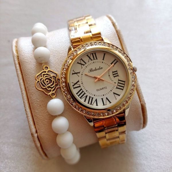 ساعت زنانه بند استیل طلایی مارک بالدا (Baleda) نورا