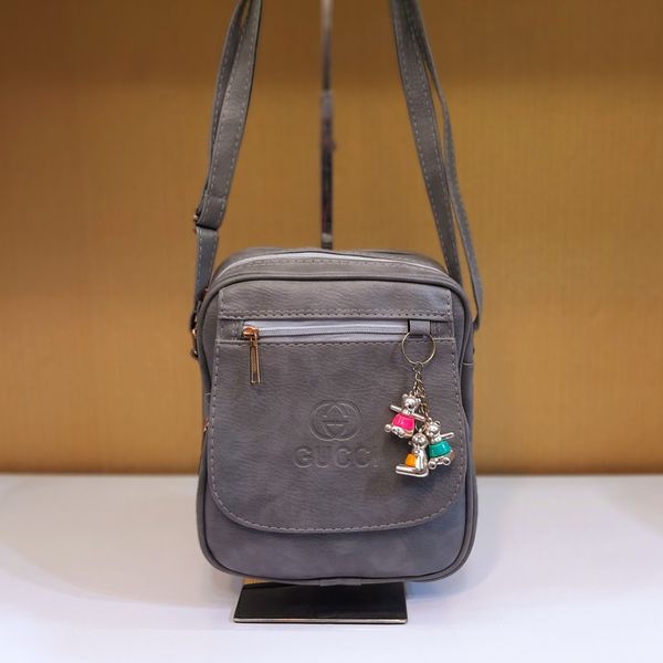 کیف دوشی مدل Gucci رنگ خاکستری