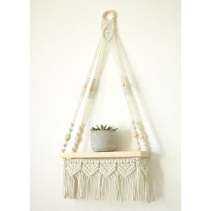 شلف دکوری چوبی مکرومه بافی‌طرح بیتا