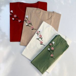 خرید انلاین تیشرت نخ پنبه گلدوزی زنانه