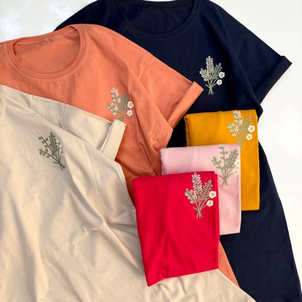 فروش اینترنتی تیشرت نخ و پنبه گلدوزی زنانه