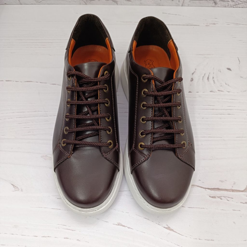 خرید انلاین کفش مردانه ونس شیک چرم طبیعی دست دوز مدل تونی قهوه ای تیره