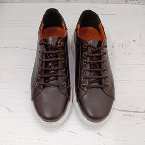 خرید انلاین کفش مردانه ونس شیک چرم طبیعی دست دوز مدل تونی قهوه ای تیره