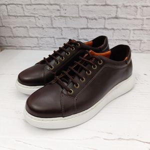 خرید انلاین کفش مردانه ونس شیک چرم طبیعی دست دوز مدل تونی قهوه ای تیره