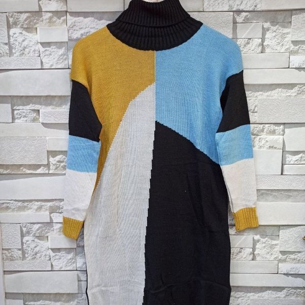 بافت یقه اسکی بلند وارداتی گرم بالا