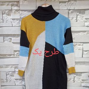 فروش اینترنتی یقه اسکی بلند رنگارنگ وارداتی