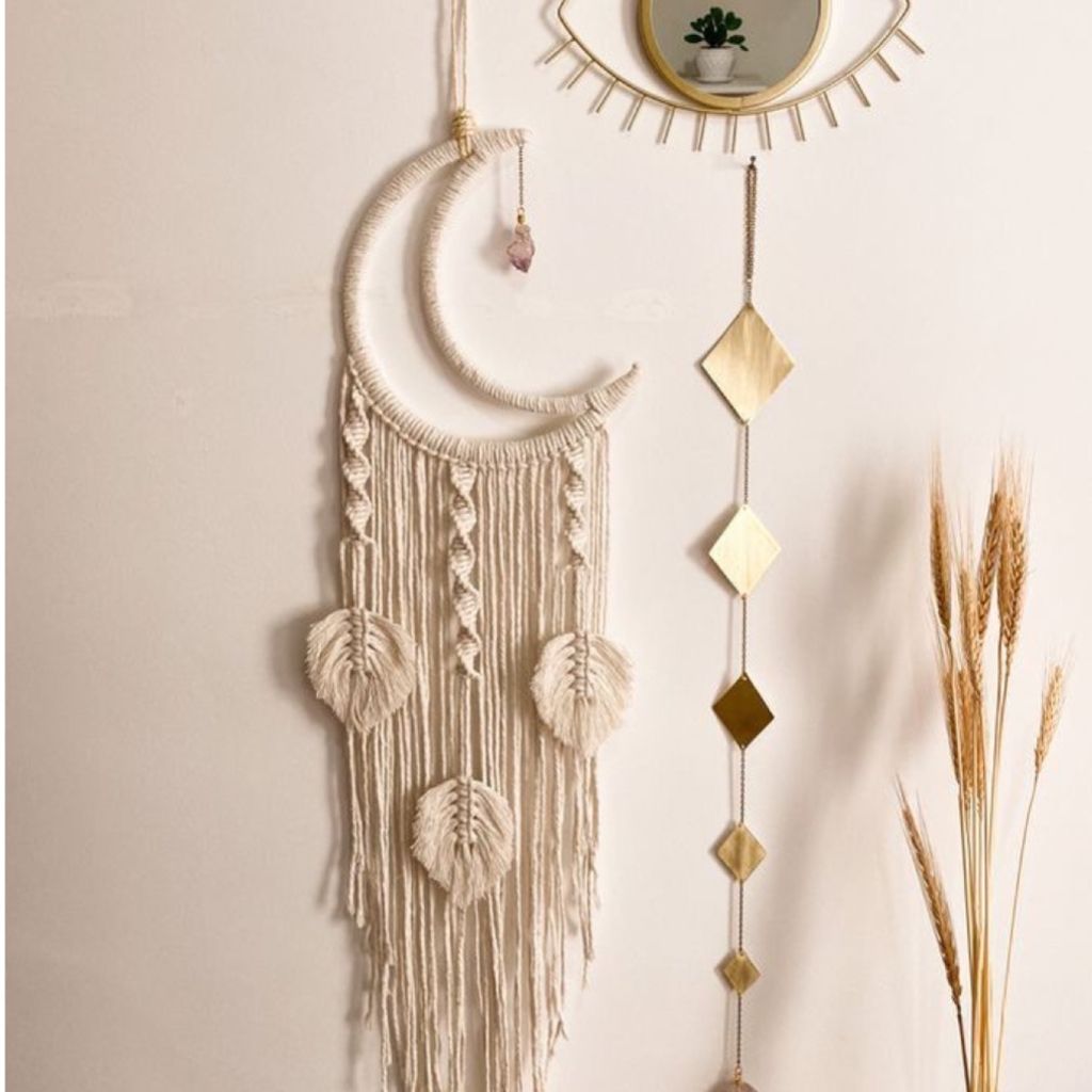 مشخصات آویز دیواری مکرومه بافی مدل ماه