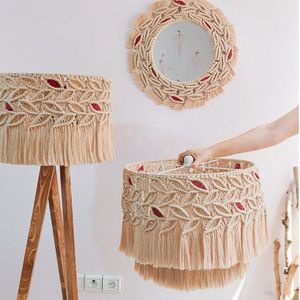 مجموعه سه عددی مکرومه بافی آباژور لوستر و آیینه