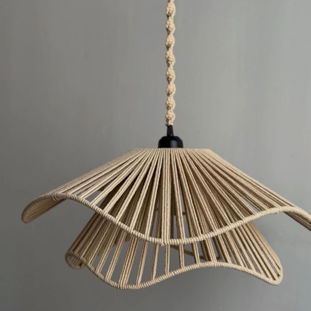 قیمت ارزان لوستر مکرومه بافی مدل چتر