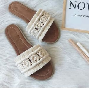 صندل مکر‌ومه بافی مدل ویولت