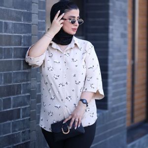 خرید انلاین شومیز مانتویی دکمه دار