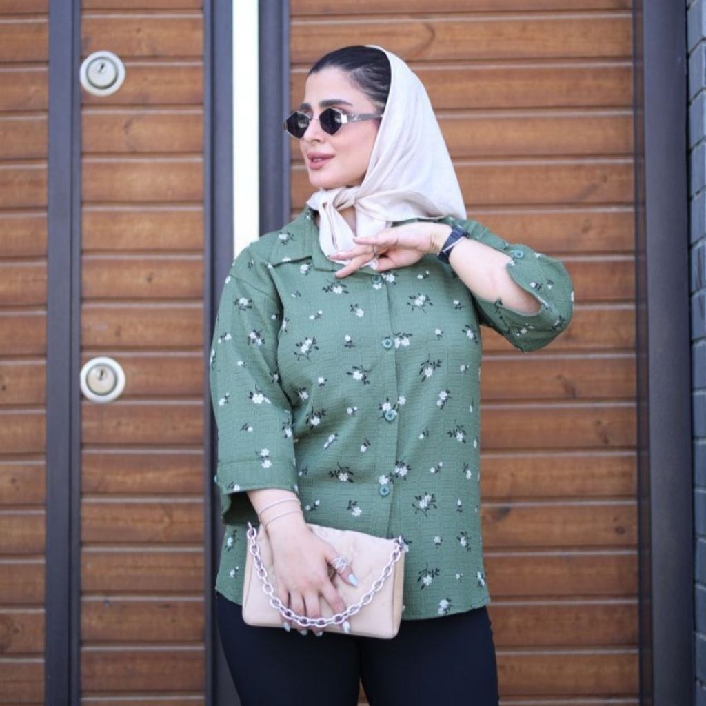 خرید آنلاین شومیز مانتویی دکمه دار