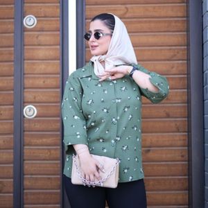 خرید آنلاین شومیز مانتویی دکمه دار