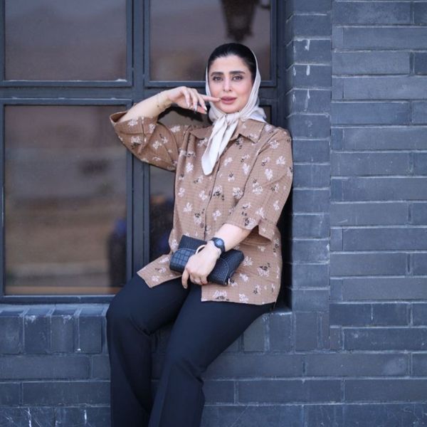 شومیز مانتویی دکمه دار