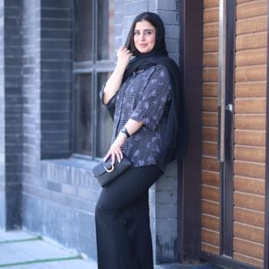 شومیز مانتویی دکمه دار