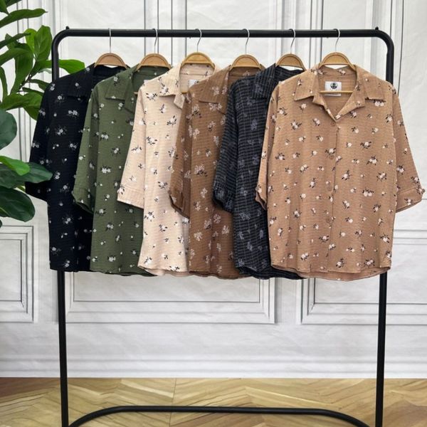 شومیز مانتویی دکمه دار