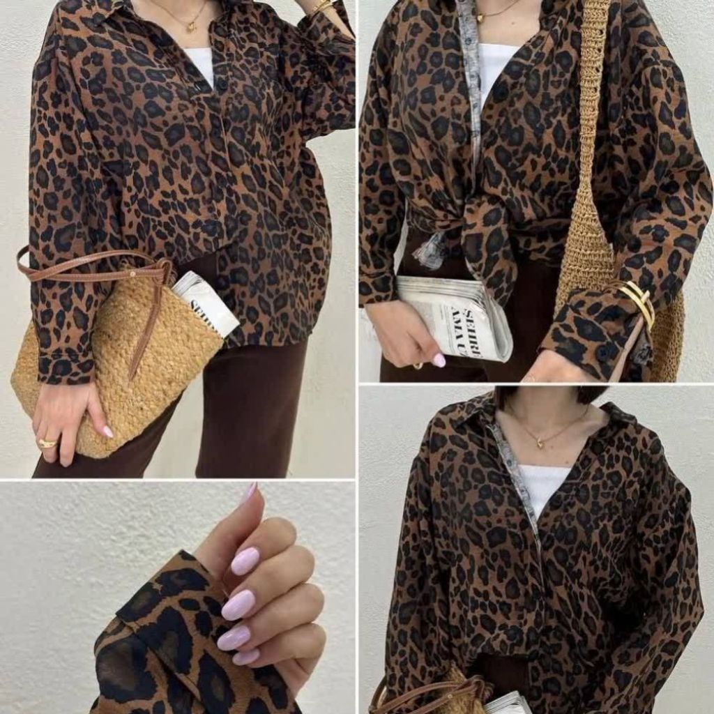 خرید اینترنتی شومیز زنانه پلنگی