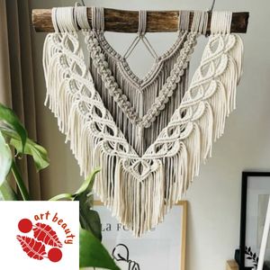 دیوارکوب دکوری اویز مکرومه بافی طرح طبیعت