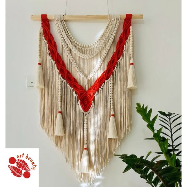 دیوارکوب مکرومه مدرن آویز دکوراتیو طرح فرنوش