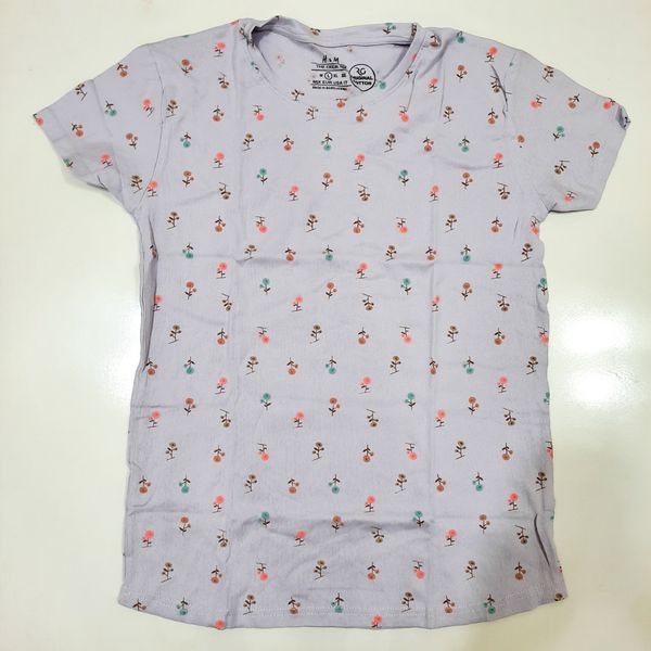 تیشرت زنانه کبریتی برند اچ اند ام لارج