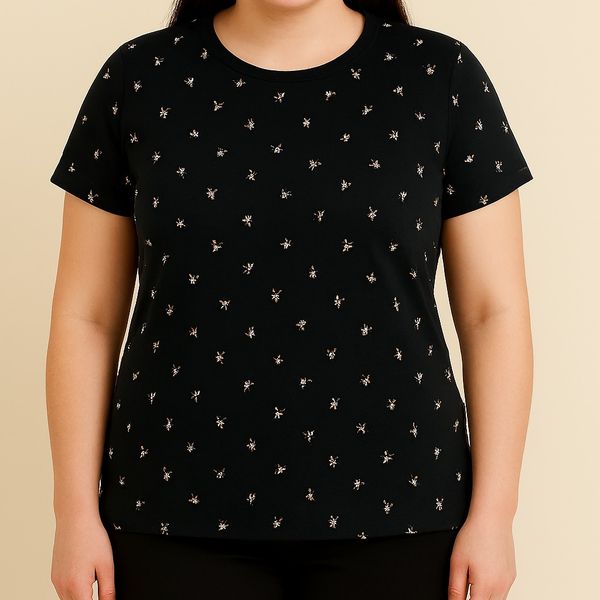 تیشرت زنانه کبریتی برند اچ اند ام لارج