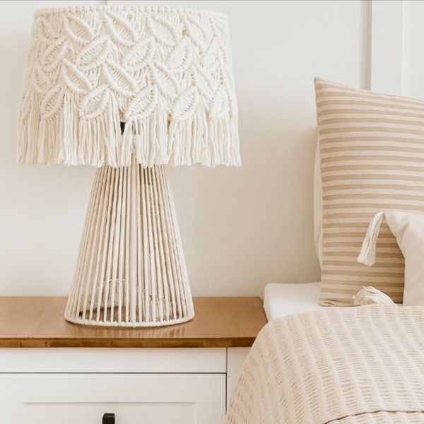 آباژور رومیزی مکرومه پترن برگ ( رویش )