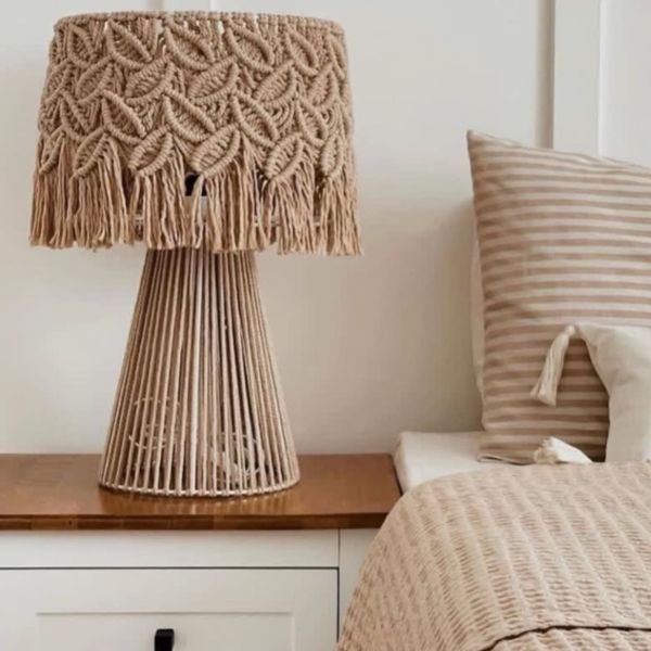 آباژور رومیزی مکرومه پترن برگ ( رویش )