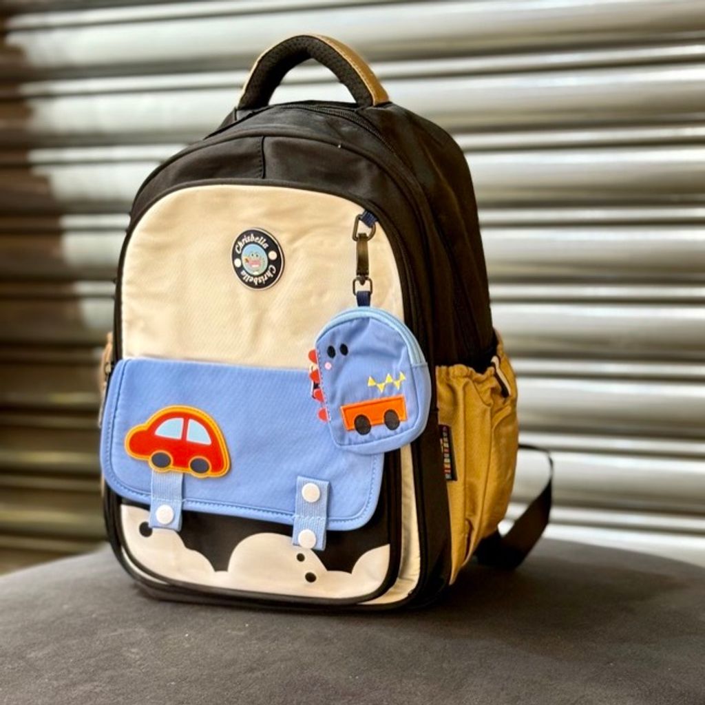 خرید اینترنتی قیمت کوله پشتی اورجینال طرح ماشین برند Chrisbella کد 4060504