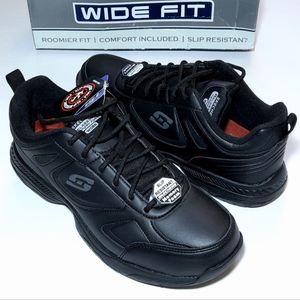 کفش مردانه اسکچرز چرمی مشکی مناسب اداره و محیط کار Skechers Dighton