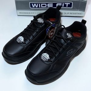 خرید آنلاین کفش مردانه اسکچرز چرمی مشکی مناسب اداره و محیط کار Skechers Dighton