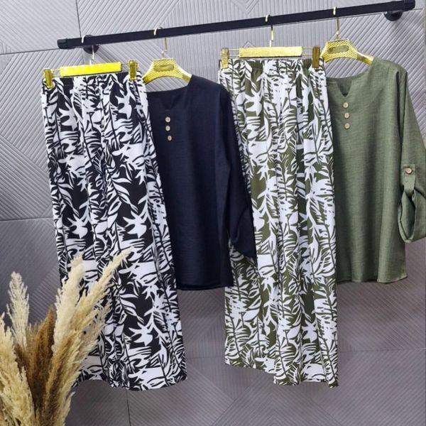 ست شومیز وشلوار طرحدار میلان نورا