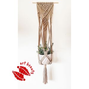 اویز گلدان تزیینی مکرومه طرح تاک