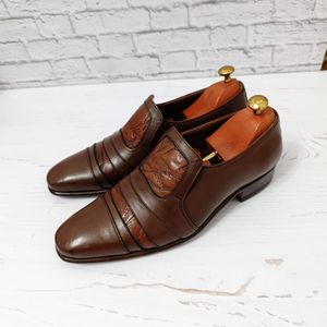 خرید اینترنتی کفش مردانه زیره چرم طبیعی گاومیش مدل رابرت تک سایز