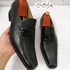 کفش مردانه زیره چرم طبیعی گاومیش مدل نیکوزیا تک سایز